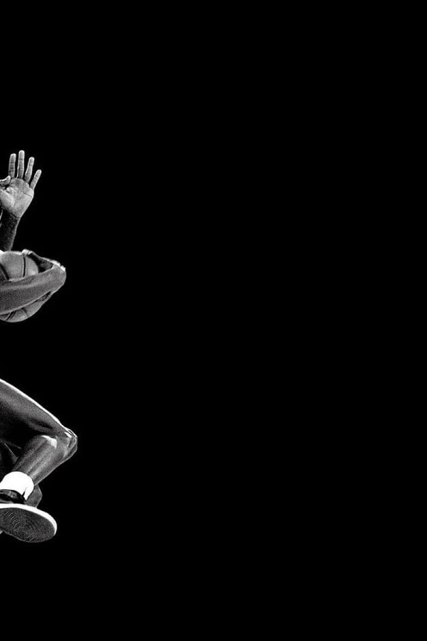 Michael Jordan , NBA, Koszykówka, Slam Dunk, Chicago Bulls, Nike • Dla Ciebie, Koszykówka Czarno-biały Tapeta na telefon HD