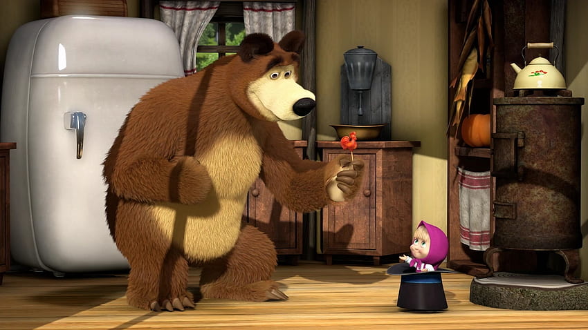 Dibujos animados, Masha y el oso fondo de pantalla
