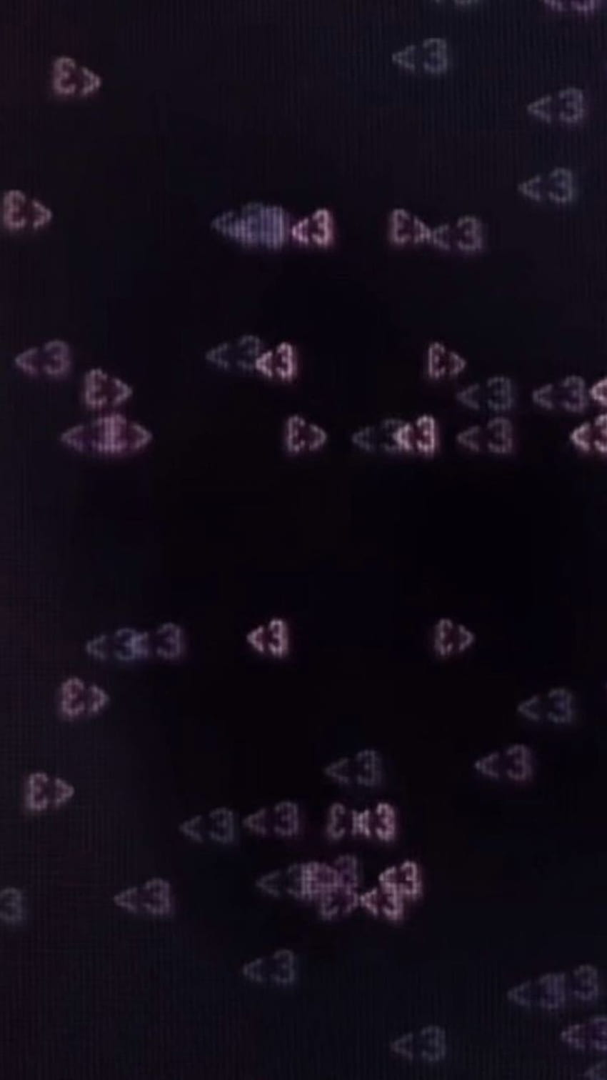 siyah estetik siber kalp pembe kalp HD telefon duvar kağıdı