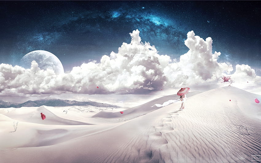 สวย ทะเลทราย และแฟนตาซี - Fantasy Heaven - Heaven Digital Art วอลล์เปเปอร์ HD