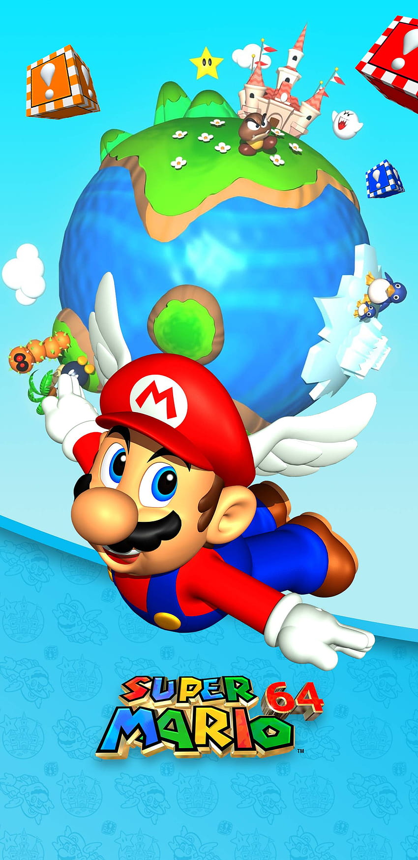 Super Mario 3D Toutes les étoiles Super Mario 64 . Chat avec monocle Fond d'écran de téléphone HD