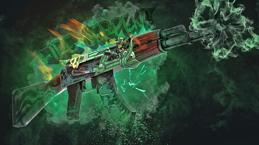 CSGO AK47 Fire Serpent Painting by Poppy Taylor - Pixels