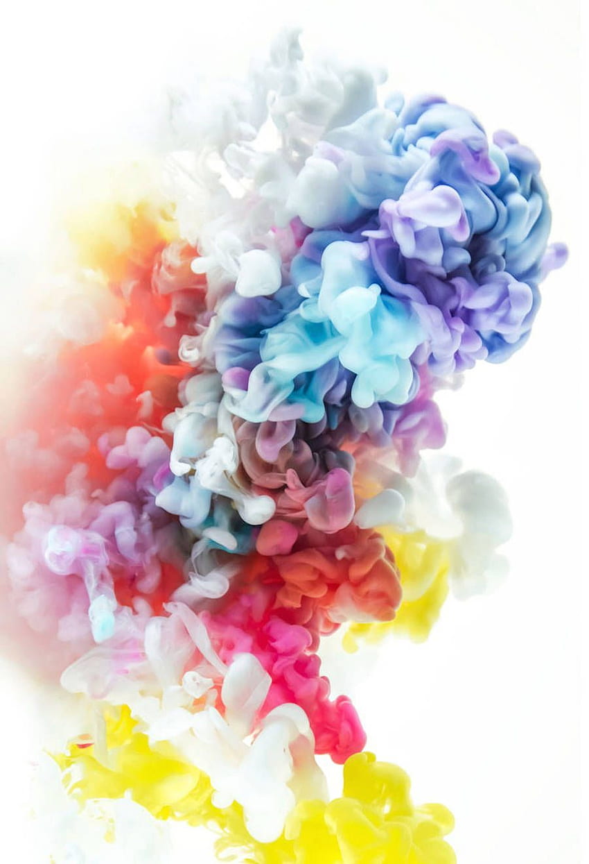 Естетични цветни абстрактни мастилени експлозии. татуировка през 2019 г., алкохолно мастило HD тапет за телефон