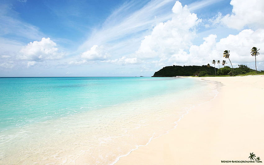 Sunny Beach, Crystal Sea, blue, sea, island, beach HD wallpaper