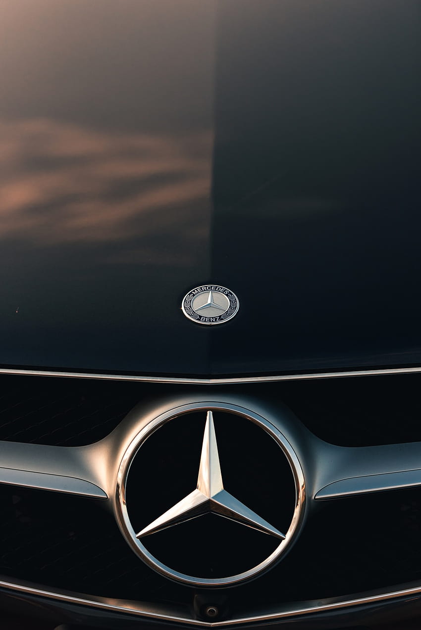 Logotipo de Mercedes Benz, emblema de Mercedes fondo de pantalla del teléfono