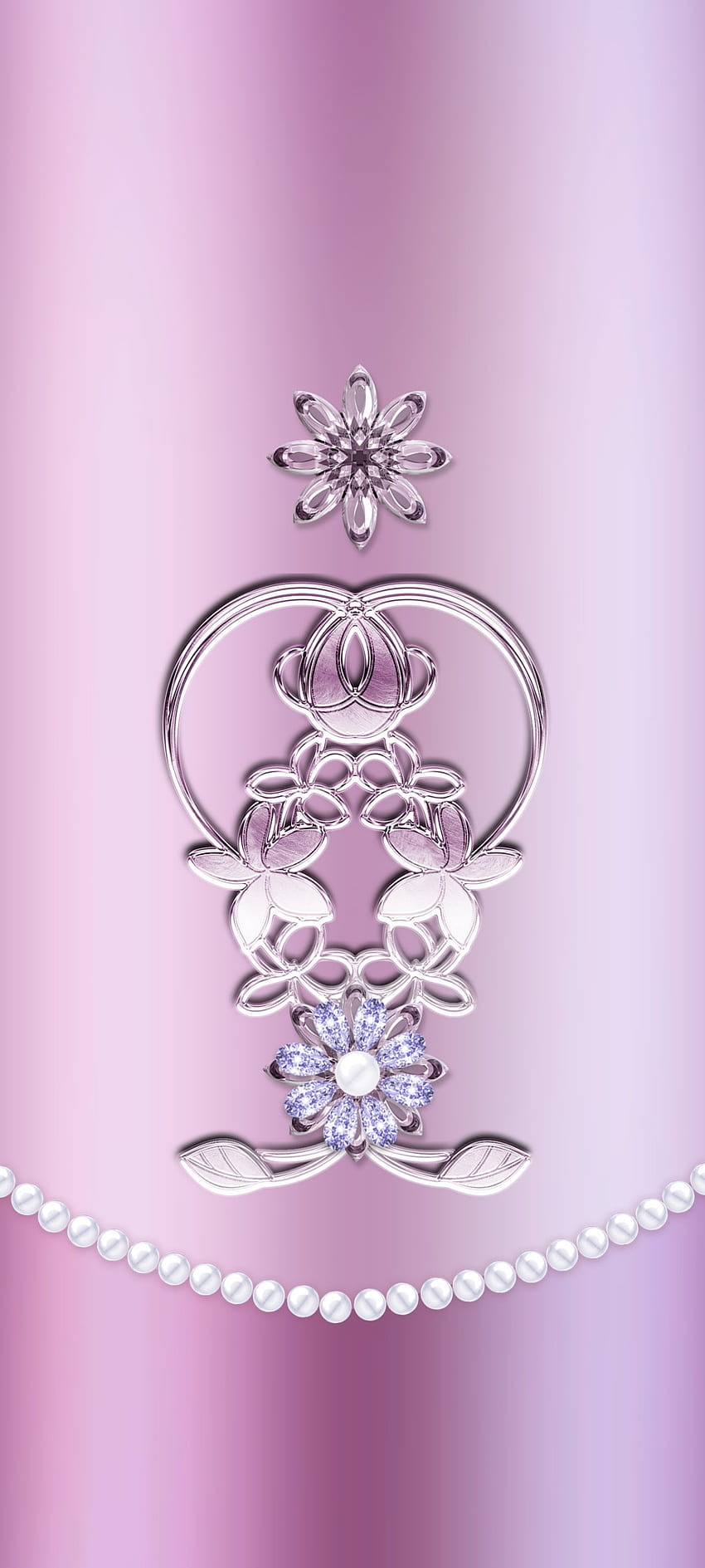 Bijoux en or rose, beau, magenta, art, diamant, luxe Fond d'écran de téléphone HD
