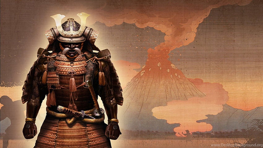 Японски самурай и , фон, древен самурай HD тапет