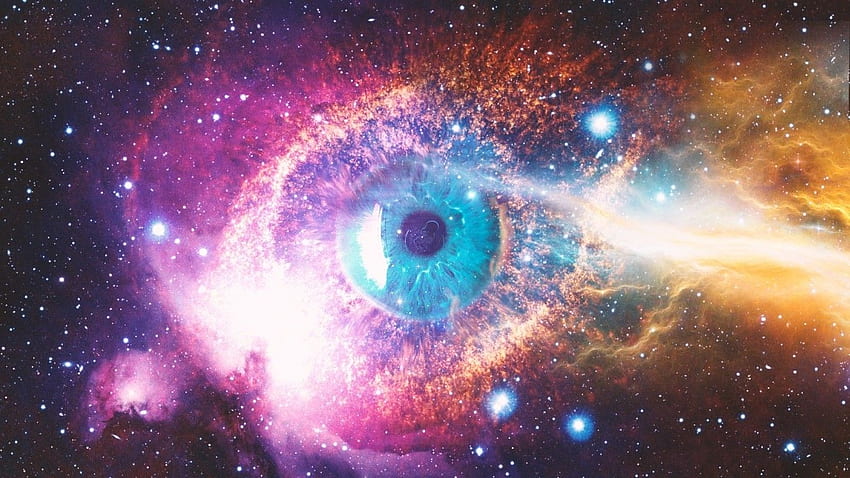 Cosmic, Eye, Galaxy, Stars, Nebula, 1366 X 768 Galaxy HD wallpaper