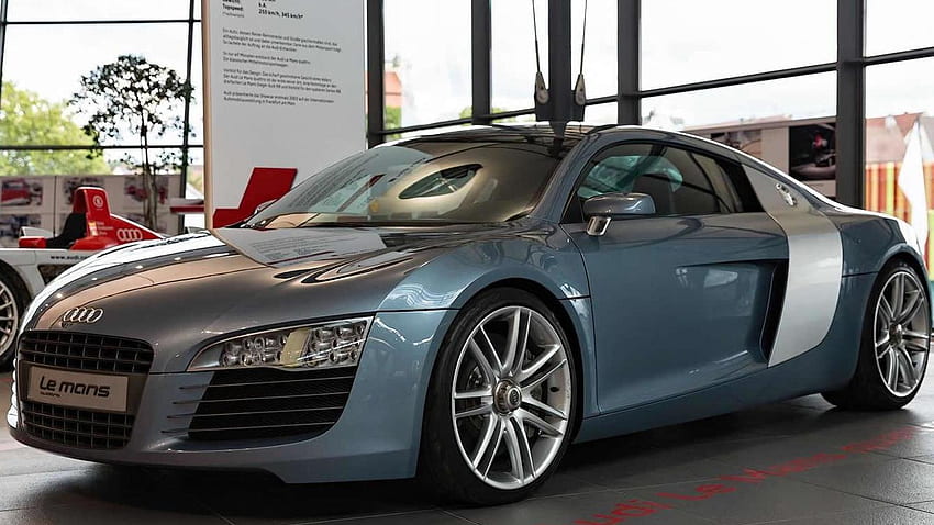 Audi Le Mans quattro concept displayed together with 2015 R8 HD wallpaper