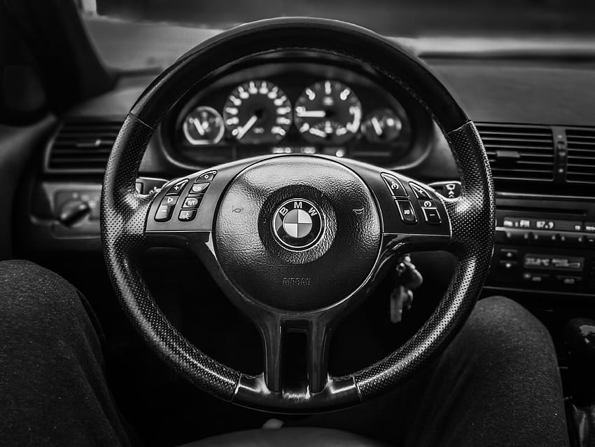 BMW 3er E46 M steering, gauge, mpower, steeringwheel HD wallpaper