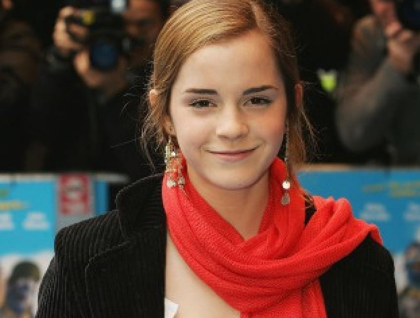 Emma Watson avec une écharpe rouge !!!, emma watson, rouge, fille, écharpe, personnes, actrice Fond d'écran HD