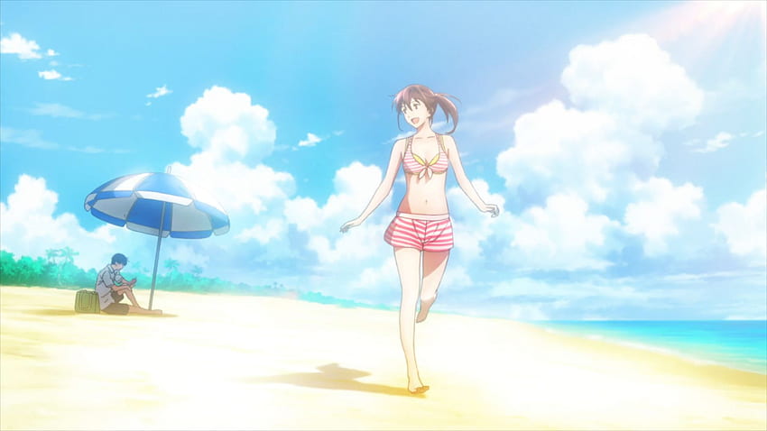 Kimi no Suizou wo Tabetai - Sakura & Haruki at the beach HD wallpaper