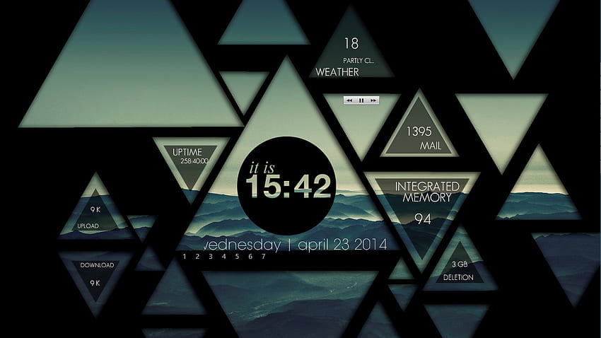 f*cking hipster triangles : Rainmeter HD wallpaper