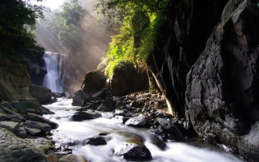 Wodospad Nei-Dong, wodospady, przyroda Tapeta HD