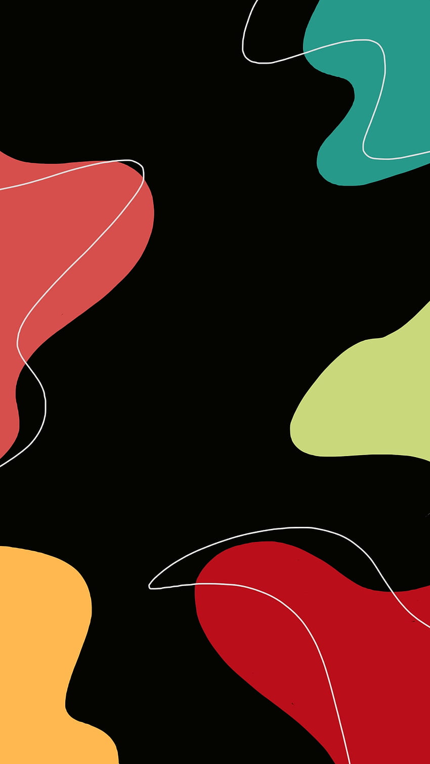 Dark blob, waves, amoled, design, pattern, minimalist, abstract, colors HD phone wallpaper