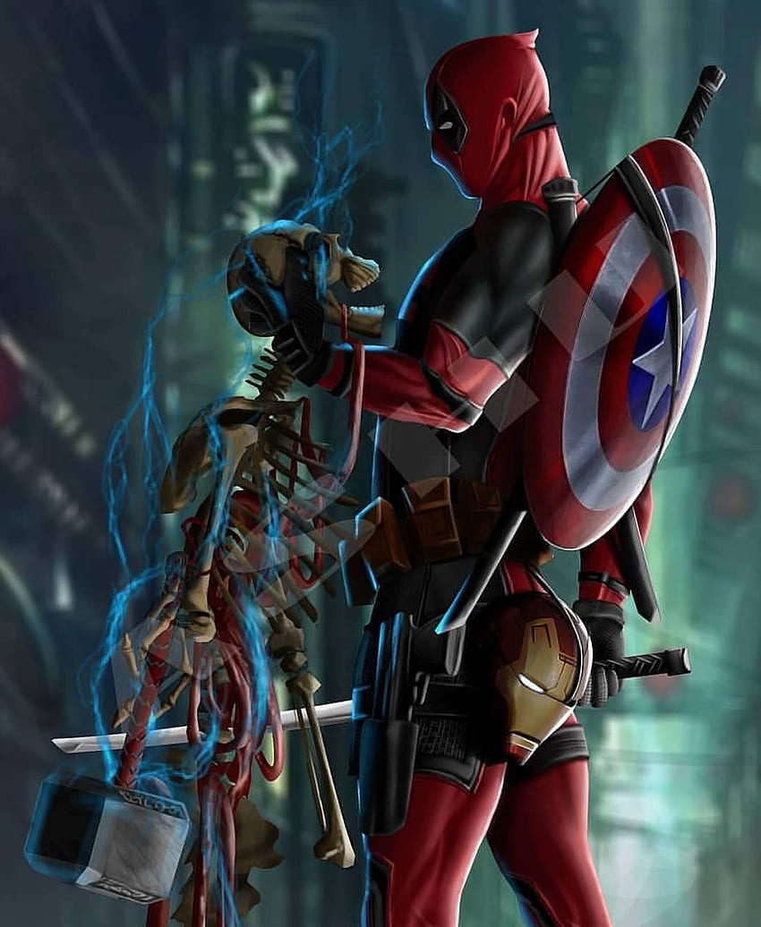Deadpool überwältigt, übermacht HD-Handy-Hintergrundbild