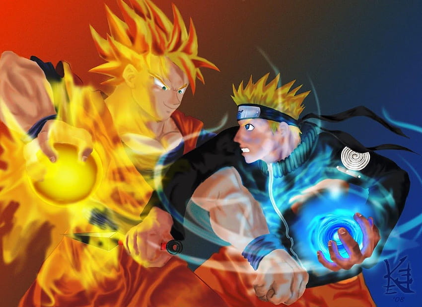 Goku And Naruto, Goku Fighting HD wallpaper