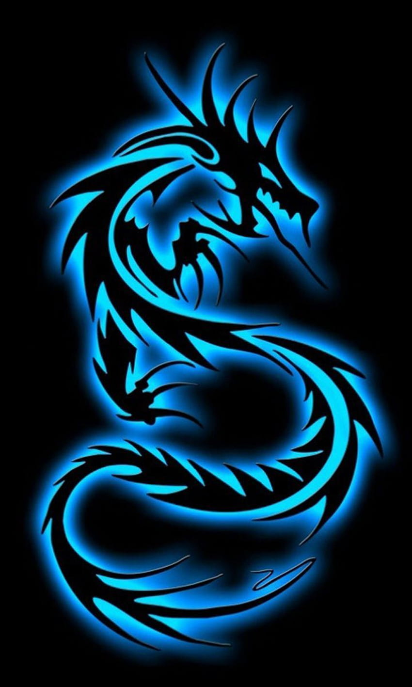 Dragon 186. Dragon azul, Dragones , Tatuajes de dragon tribal, Цветен дракон HD тапет за телефон