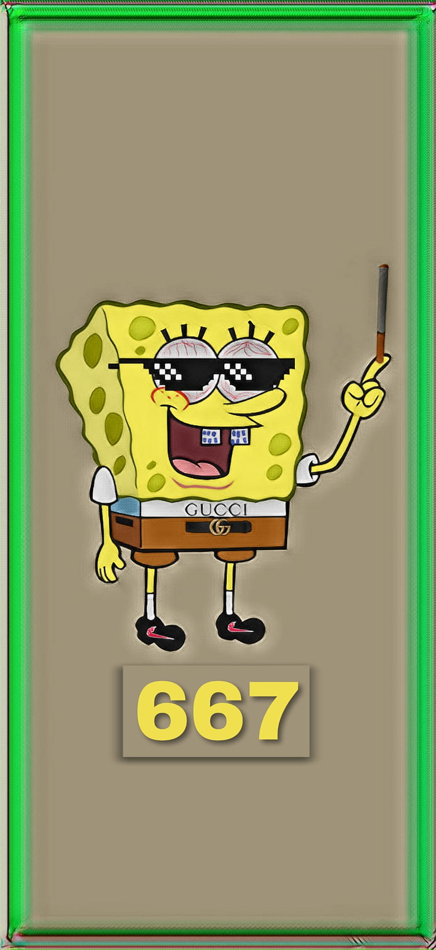 Spongebob 667, sigaret, design, smoke, gucci HD phone wallpaper