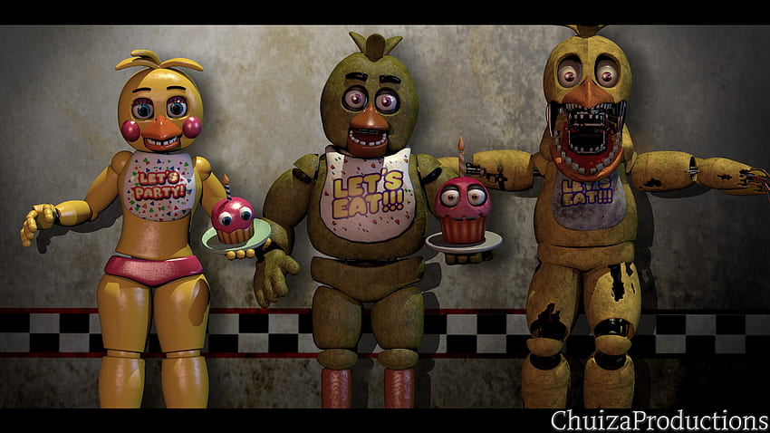 My stupid looking Withered Chica plush.