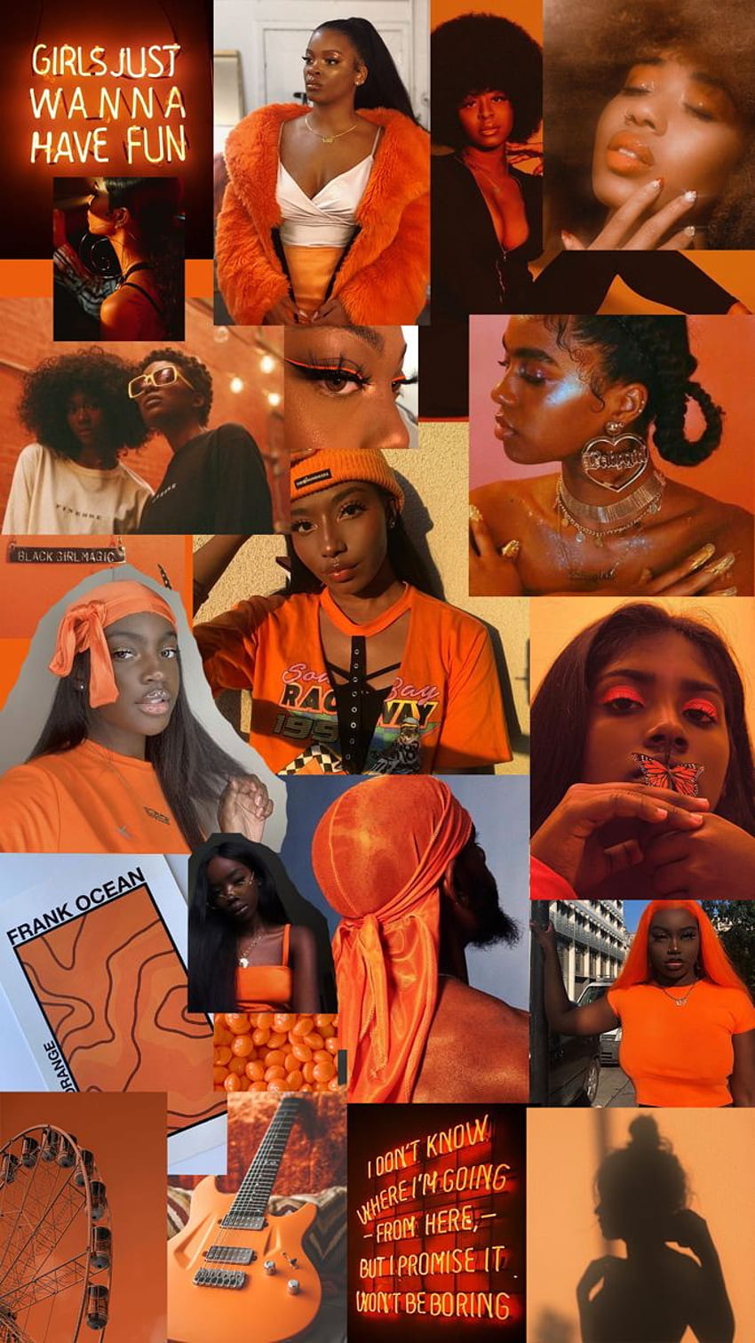 Orange Aesthetic IPhone . Black aesthetic , Orange aesthetic, Black