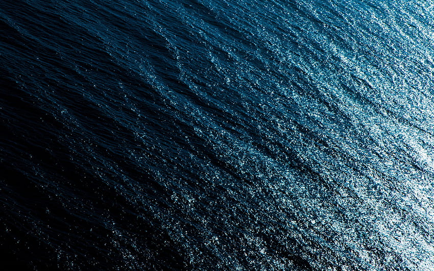 blaue Wassertextur, Meer von oben, Makro, wassergewellte Texturen, gewellter Hintergrund, blauer Hintergrund, Wasserhintergrund, blaues Wasser, Wellen, Wassertexturen für mit Auflösung. Gute Qualität HD-Hintergrundbild