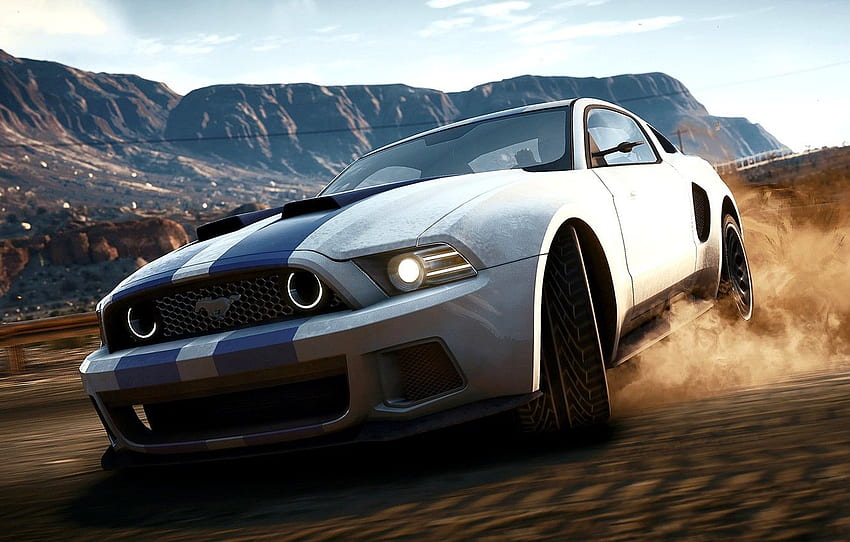 Mustang, Ford, Shelby, Sand, The game, Machine, Speed, Ford, Skid, Mustang, Drift, Drift, NFS, Speed, Game, Need For Speed for , section игры, Mustang Drift Car HD wallpaper