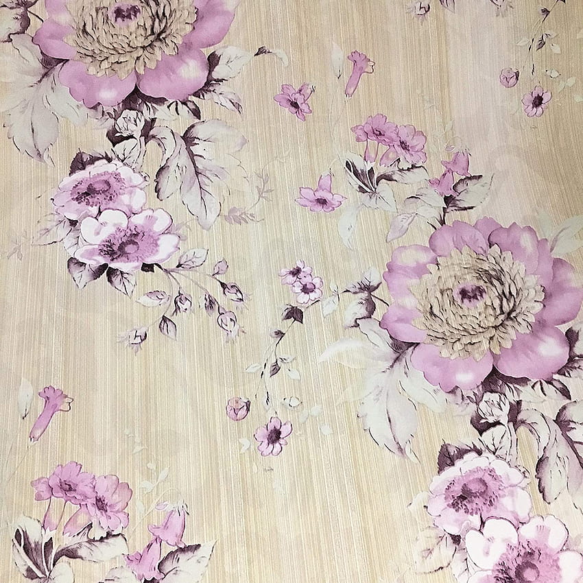 Купете UPREDO Retro Style Blooming Purple Flower Peel Stick Shelf Liner Funitures Dresser Draw Cabinet Paper Decor 17,7 Inch на 100 Inch онлайн в Индонезия. B07N7W96WW, Виолетово ретро цвете HD тапет за телефон