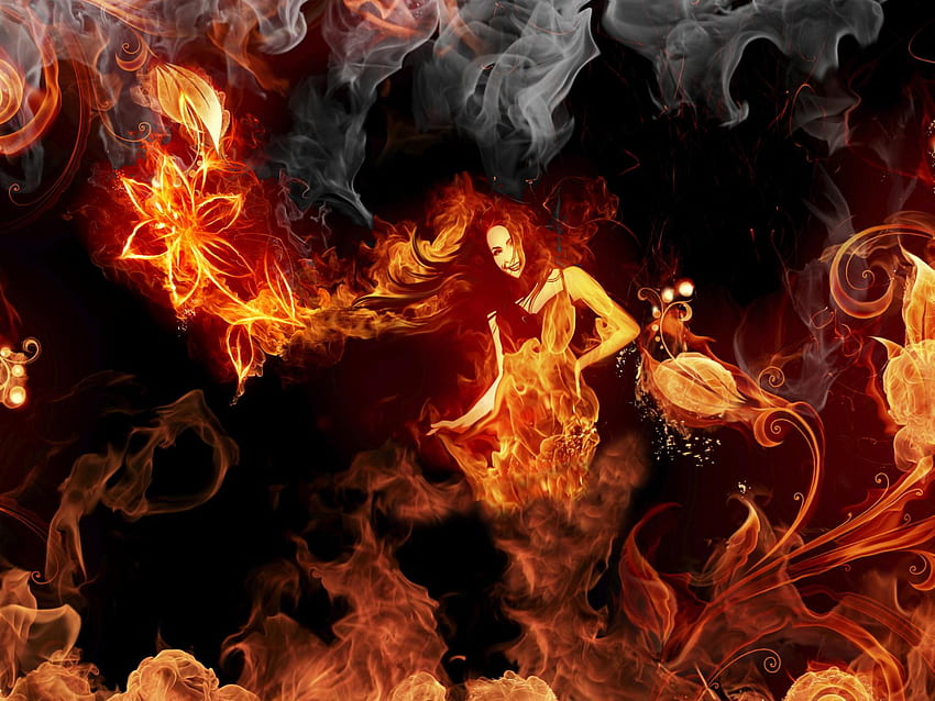 Love Flame, Fire Heart HD wallpaper