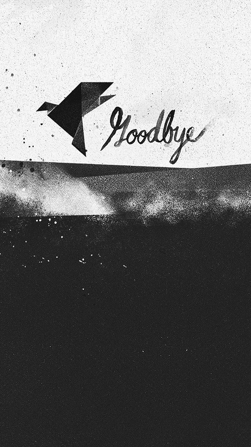 Goodbye Black And White Paper Bird Android HD phone wallpaper