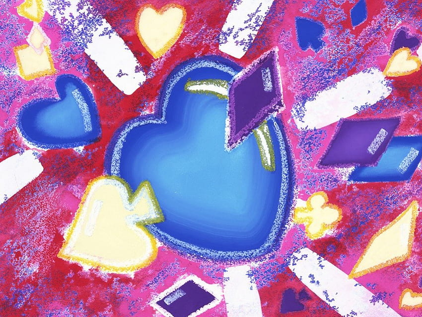 Happy Hearts, hearts, symbols, love HD wallpaper