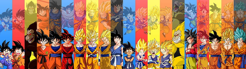 Goku Всички форми, Goku Forms HD тапет