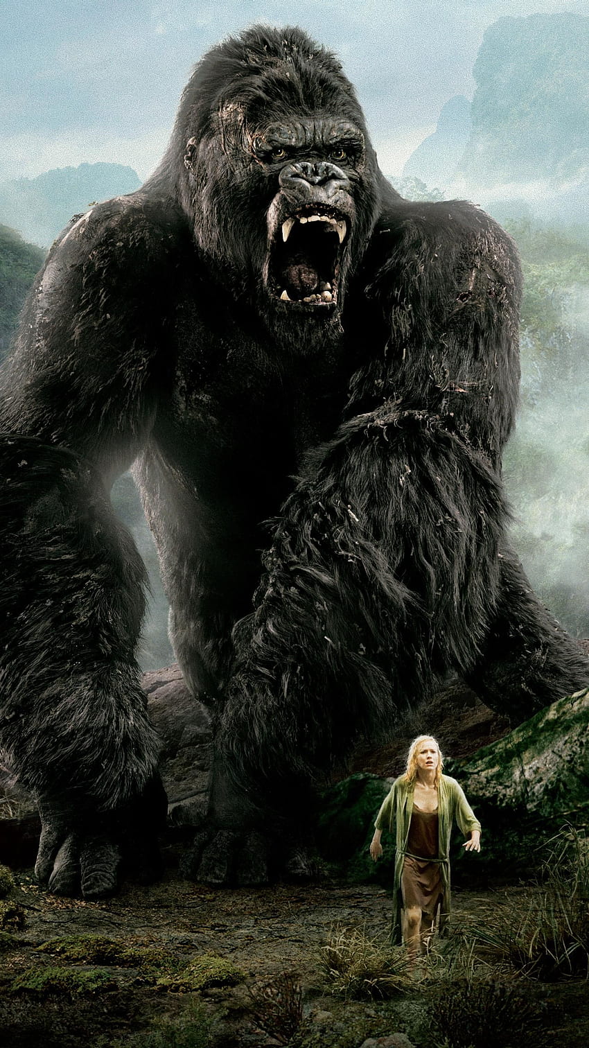 King Kong (2005) Teléfono. Moviemania en 2021. King kong art, King kong movie, King kong y Gorilla King fondo de pantalla del teléfono