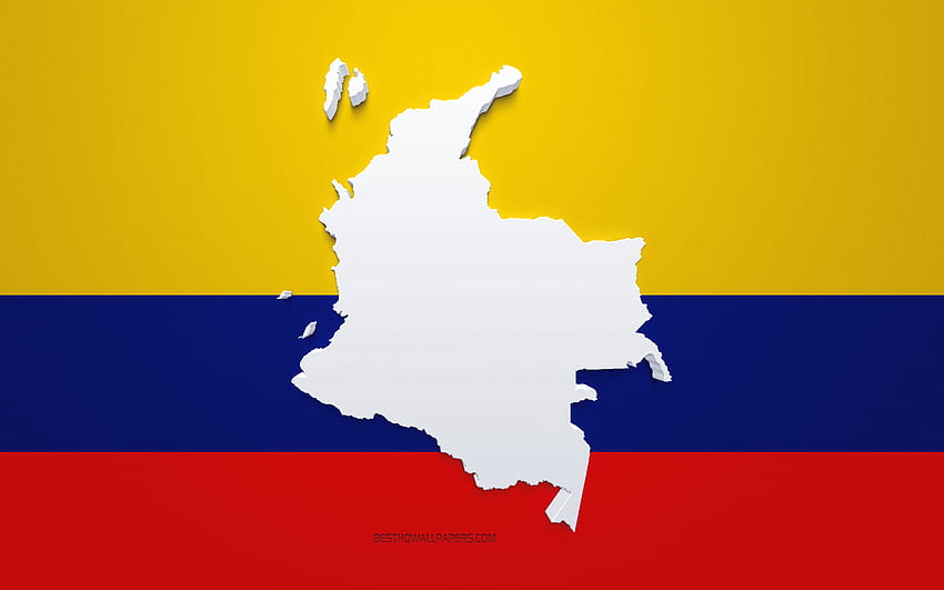 コロンビア マップ シルエット、コロンビアの旗、旗のシルエット、コロンビア、3 d コロンビア マップ シルエット、コロンビア フラグ、コロンビア 3 d マップ 高画質の壁紙