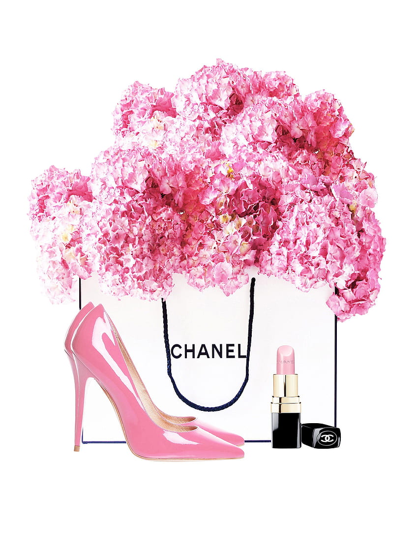 Pink flower poster fashion girl room decor. Chanel art, Fashion wall art, Chanel  wall art, Pink Coco Chanel HD phone wallpaper