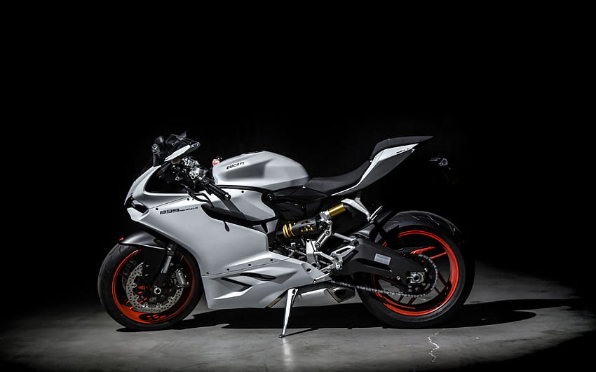 Ducati 899, 2022, , vue latérale, extérieur, blanc Ducati 899, motos sportives italiennes, Ducati 899 Panigale, Ducati Fond d'écran HD