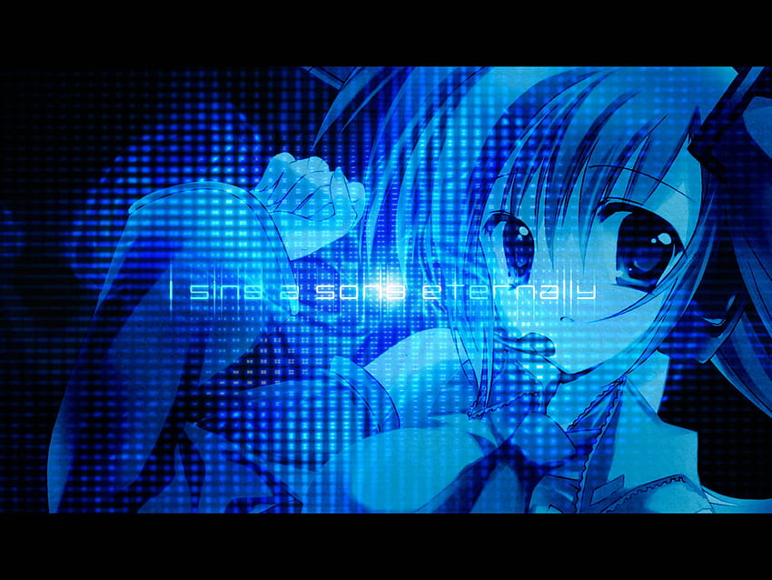 hatsune miku, azul, miku, vocaloid, increíble fondo de pantalla