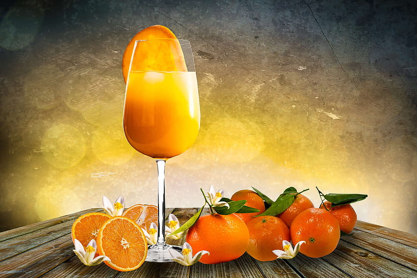 Juice, Leaf, Leaves, Mandarin, Nutrition, Orange, Orange - Juice HD wallpaper