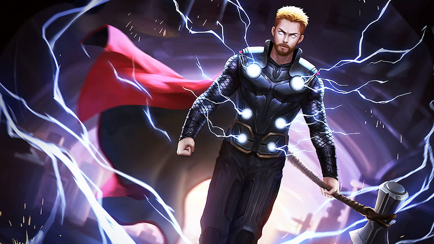 Art Thor mit neuem Hammer in Avengers Infinity War, Thor 2018 HD-Hintergrundbild