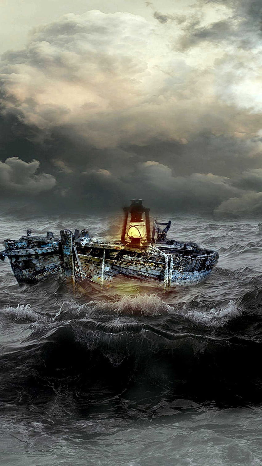 Boat storm sea iPhone . iPhone , Best nature , iPhone mountains, Ocean Storm iPhone HD phone wallpaper