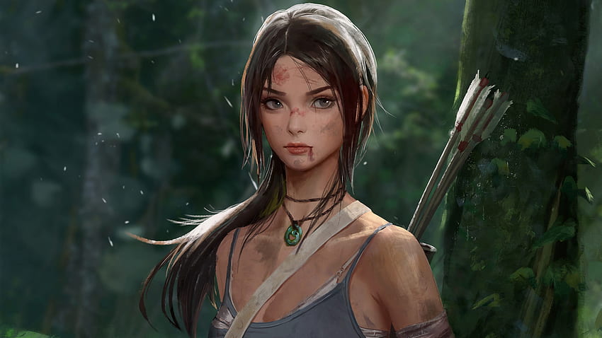 Tomb raider, Lara Croft, videogioco, opere d'arte Sfondo HD