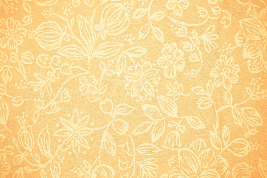 Peach Colored Fabric with Floral Pattern Texture HD wallpaper