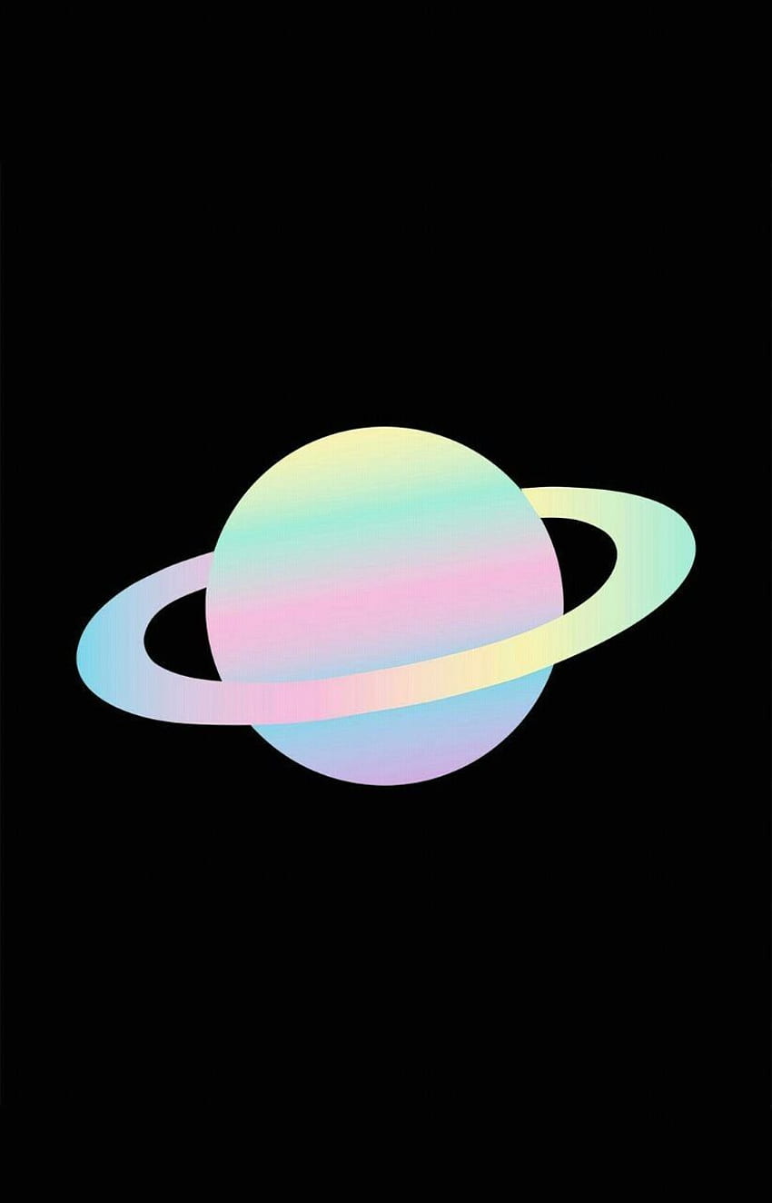 My favorite planet is Saturn. Galaxy , Black phone , Saturn, Cute Saturn HD phone wallpaper