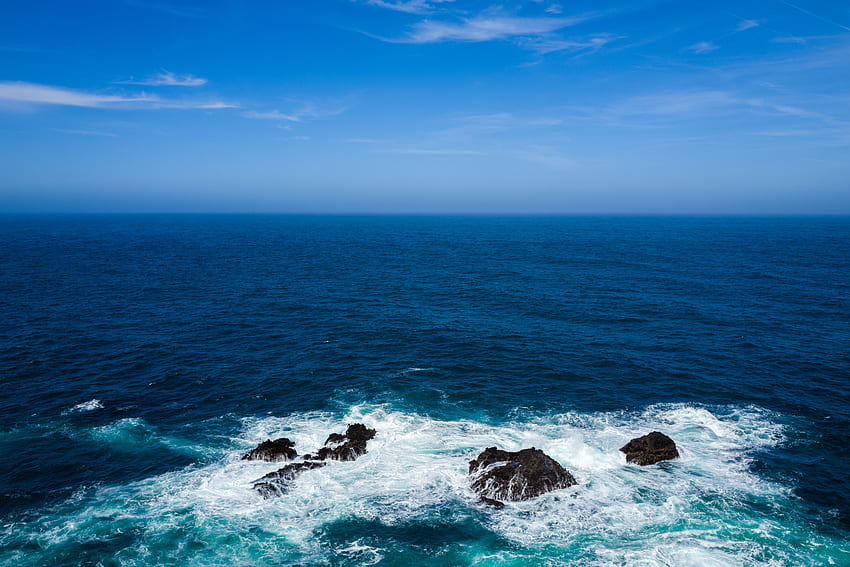 자연, 돌, 바다, 수평선, 서핑 HD 월페이퍼