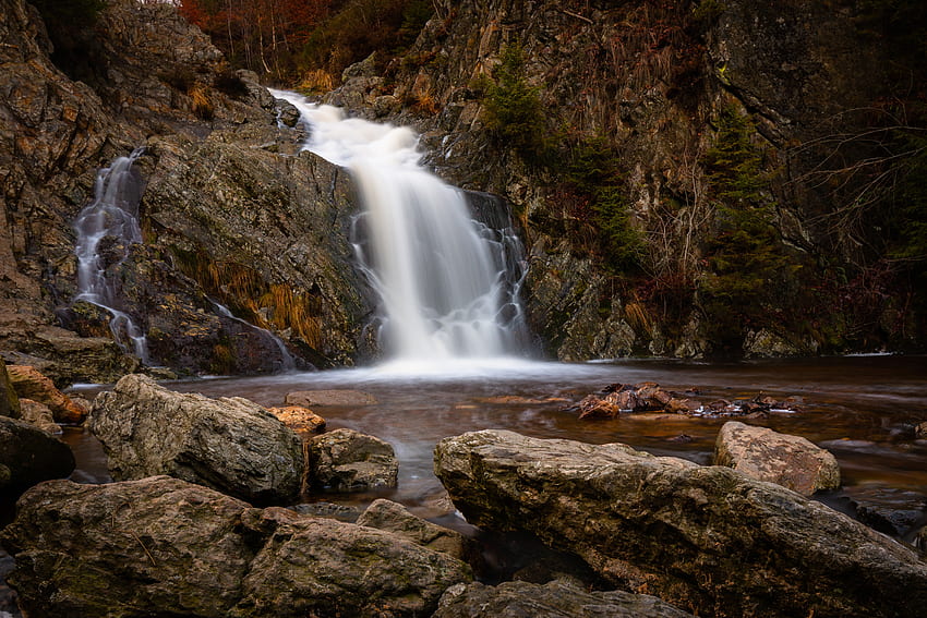 Nature, Stones, Waterfall, Flow, Cascade HD wallpaper