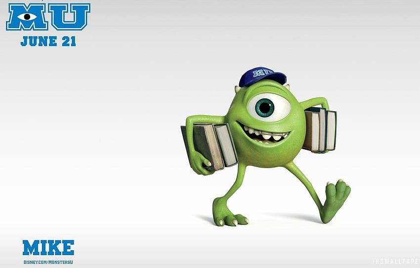 pixar, Mike Monster, Monster University, monsters, Mike Wazowski HD wallpaper
