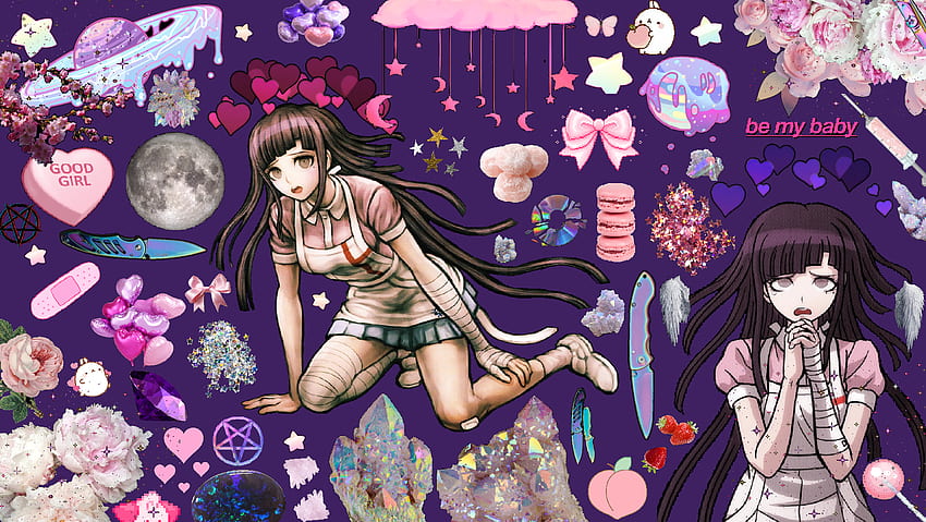 I made computer background of Danganronpa for me and some of my friends. Here's mine: Mikan Tsumiki : danganronpa, Yami Kawaii HD wallpaper