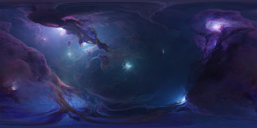 Cosmos, fantasy, blue, space, stars, luminos, tim barton HD wallpaper