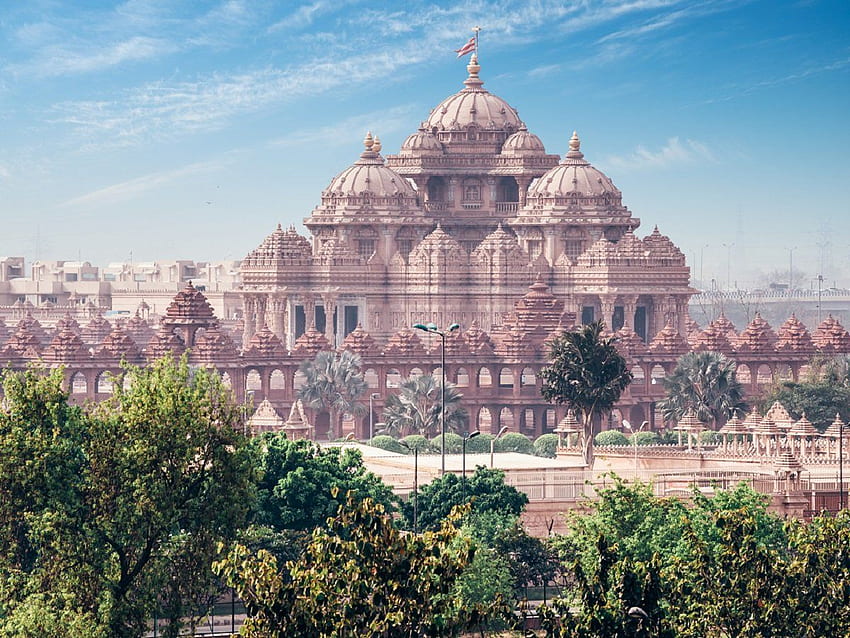 Akshardham Temple. Swaminarayan Akshardham Temple reopens: All you need to know about this majestic shrine HD wallpaper