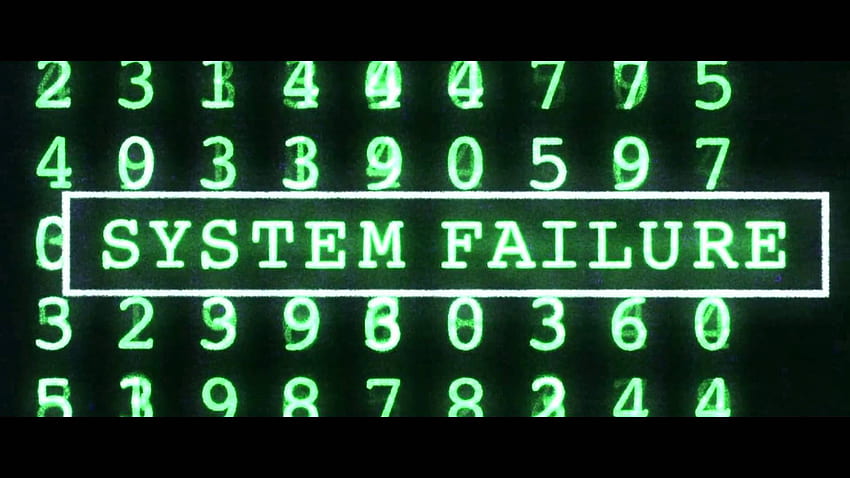Versagen . Das Matrixsystem Fehler, Fehler und Erfolg Fehler HD-Hintergrundbild